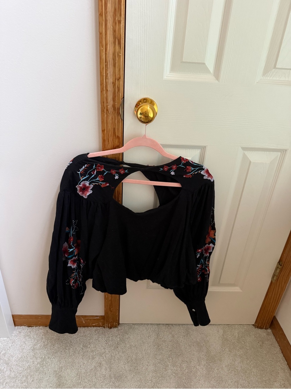 Free People Embroidered Blouse